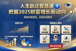 人生跃迁智慧课,把据2025财富增长新动向-网创资源站