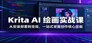 Krita AI 绘画实战课：从安装部署到变现，一站式掌握创作核心技能-网创资源站