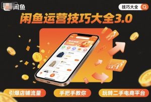 闲鱼运营技巧大全3.0，引爆店铺流量，手把手教你玩转二手电商平台-网创资源站