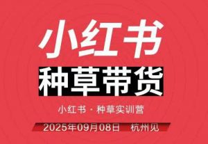 小红书种草带货实训营9月8日杭州线下课，全程录音+字幕，全网唯一小红书实战营-网创资源站