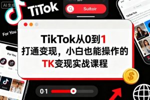 TikTok从0到1打通变现，小白也能操作的TK变现实战课程-网创资源站