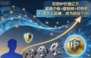 你的IP价值亿万，超级个体=摇钱树+印钞机，打造个人品牌，成为超级个体-网创资源站