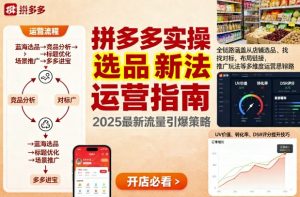王校长9月12拼多多实操新玩法，全链路涵盖从店铺选品、找对标，布局链接，推广玩法等多维度运营思路(更新)-网创资源站