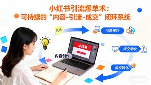 小红书引流爆单术:构建一套低成本 可持续的“内容-引流-成交”闭环系统-网创资源站