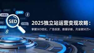 2025独立站运营变现攻略：掌握SEO优化、广告投放、数据诊断，月业绩50万+-网创资源站