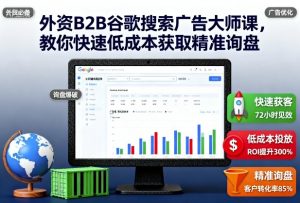 外资B2B谷歌搜索广告大师课，教你快速低成本获取精准询盘-网创资源站