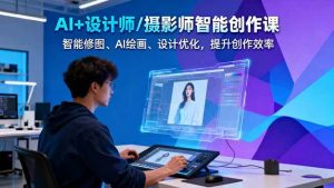 AI+设计师/摄影师智能创作课：智能修图、AI绘画、设计优化，提升创作效率-网创资源站