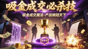 吸金成交必杀技,吸金成交魔法-产品销冠天下-网创资源站