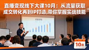 直播变现线下大课10月：从流量获取到成交转化再到IP打造,带你掌握实战技能-网创资源站