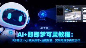 AI+即梦可灵教程:IP形象设计+分镜头脚本+运镜控制,实现零成本高效创作-网创资源站