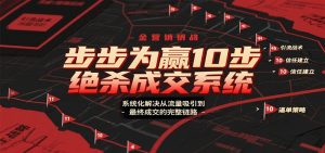 步步为赢10步绝杀成交系统,系统化解决从流量吸引到最终成交的完整链路-网创资源站