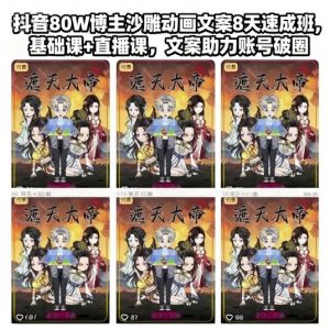 抖音80W博主沙雕动画文案8天速成班,基础课+直播课,文案助力账号破圈-网创资源站