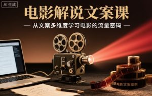 电影解说文案课,从文案多维度学习电影的流量密码-网创资源站