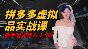 2025 拼多多虚拟品系统实战课，轻资产项目，可矩阵开工作室，新手也能…-网创资源站