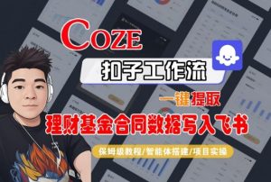 Coze扣子智能体工作流一键提取理财基金合同数据写入飞书,全流程保姆级教学-网创资源站