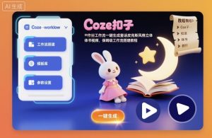 Coze扣子工作流一键生成童话皮克斯风格立体书视频,保姆级工作流搭建教程-网创资源站