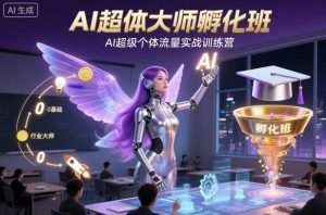 AI超体大师孵化班,AI超级个体流量实战训练营-网创资源站