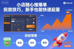 小店随心推爆单投放技巧，新手也能快速起量-网创资源站