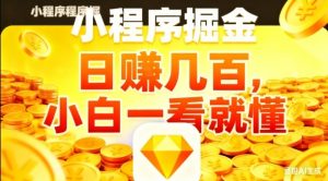 微信小程序掘金项目，日入几张，项目简单，小白一看就懂，5分钟就能学会上手操作【揭秘】-网创资源站