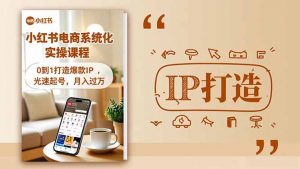 小红书流量变现系统化实操课程，0到1打造爆款IP，光速起号，月入过万-网创资源站