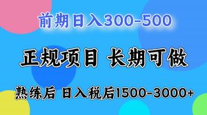 日收益500-1000+ 一台电脑在家就能做-网创资源站