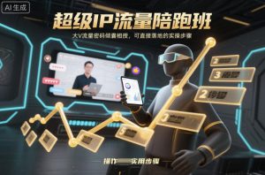 超级IP流量陪跑班,大V流量密码倾囊相授,可直接落地的实操步骤-网创资源站