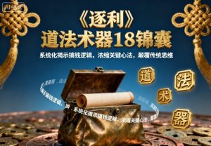 《逐利》道法术器18锦囊，系统化揭示搞钱逻辑，浓缩关键心法，颠覆传统思维(更新)-网创资源站
