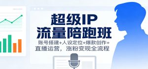 超级IP流量陪跑班:账号搭建+人设定位+爆款创作+直播运营,涨粉变现全流程-网创资源站