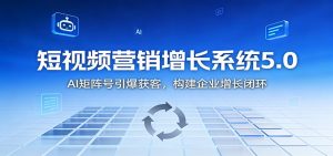 短视频营销增长系统5.0：AI 矩阵号引爆获客，构建企业增长闭环-网创资源站