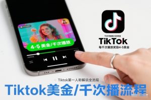 TK中视频计划项目，Tiktok第一人称解说流程，每干次播放奖励4-5美金-网创资源站
