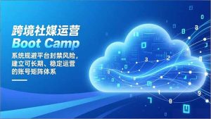 跨境社媒运营Boot Camp:系统规避平台封禁风险,建立可长期、稳定运营的账号矩阵体系-网创资源站
