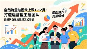 自然流量破圈线上课1-12月更新:打造运营型主播团队 直播间自然流量爆发式增长-网创资源站