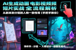 AI生成动画电影视频短片实战全流程解析,从剧本到分镜到人物一致性等手把手教你-网创资源站
