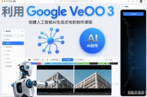 利l用Google Veo 3创建人工智能AI生成式电影制作课程,使用人工智能的力量创建令人惊叹的视频-网创资源站