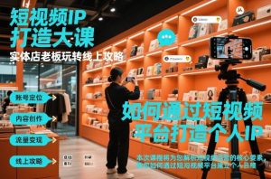 短视频ip打造大课,实体店老板玩转线上攻略-网创资源站