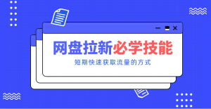 新手零门槛！网盘拉新实用教程攻略，新手也能快速上手，搭建可持续的赚钱渠道。-网创资源站