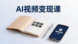 AI视频变现课,学完即可创作短片、接商单,实现副业增收,单项目报价可达千元-网创资源站