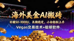 【海外美金AI搬砖】Vegas交易技术+聪明软件,日赚50-1000U,长期稳定,小白轻松上手。-网创资源站
