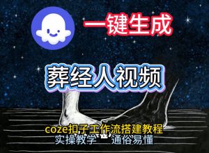 通过Coze工作流，一键生成《葬经人》爆火短视频，实操搭建教学课，通俗易懂-网创资源站
