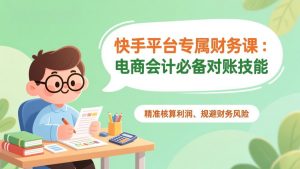 快手平台专属财务课：电商会计必备对账技能，精准核算利润、规避财务风险-网创资源站