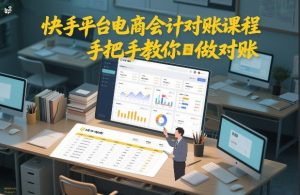 快手平台电商会计对账课程，手把手教你做对账-网创资源站
