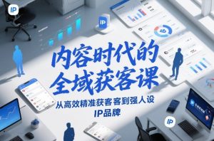 内容时代的全域获客课，从高效精准获客到强人设IP品牌-网创资源站