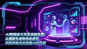 AI智能体三天实战创业营:从爆款生成到自动成交,手把手助企业实现AI化升级-网创资源站