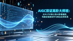 AIGC双证高阶大师班:从MJ/SD核心到AI影像编剧,构建全链路创作与商业应用体系-网创资源站