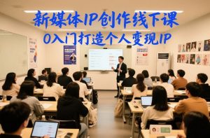 新媒体IP创作线下课,0入门打造个人变现IP-网创资源站