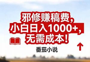 番茄小说赚稿费邪修玩法无需成本,真实日入1000+,超级简单!-网创资源站