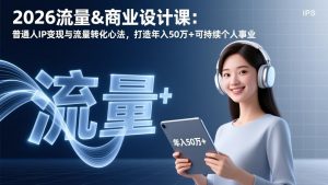 2026流量&商业设计课:普通人IP变现与流量转化心法,打造年入50万+可持续个人事业-网创资源站