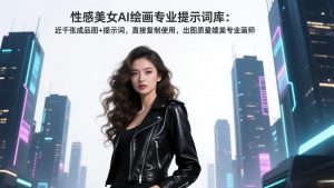 性感美女AI绘画专业提示词库：近千张成品图+提示词，直接复制使用，出图质量媲美专业画师-网创资源站