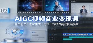AIGC视频商业变现课:脚本创作、素材生成、剪辑,轻松做商业视频接单-网创资源站