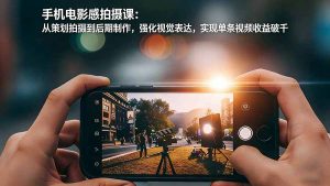 手机电影感拍摄课:从策划拍摄到后期制作,强化视觉表达,实现单条视频收益破千-网创资源站